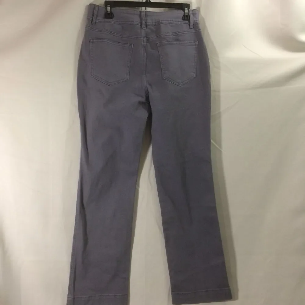 NEW Flamingals Wide Leg Pants Gray Patch Pocket NWT Stretch Womens Large - Picture 6 of 7